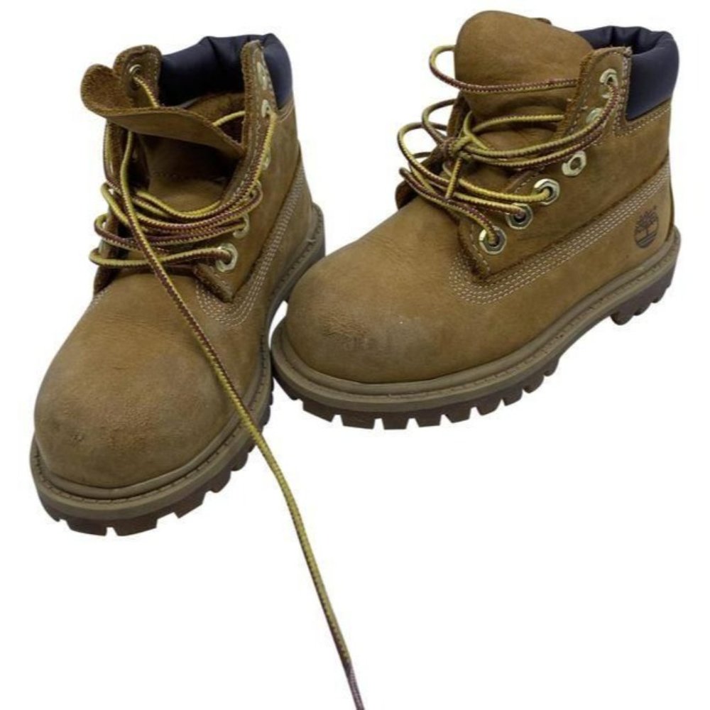 Timberland Tan Boys Leather Lace Up Great Conditio